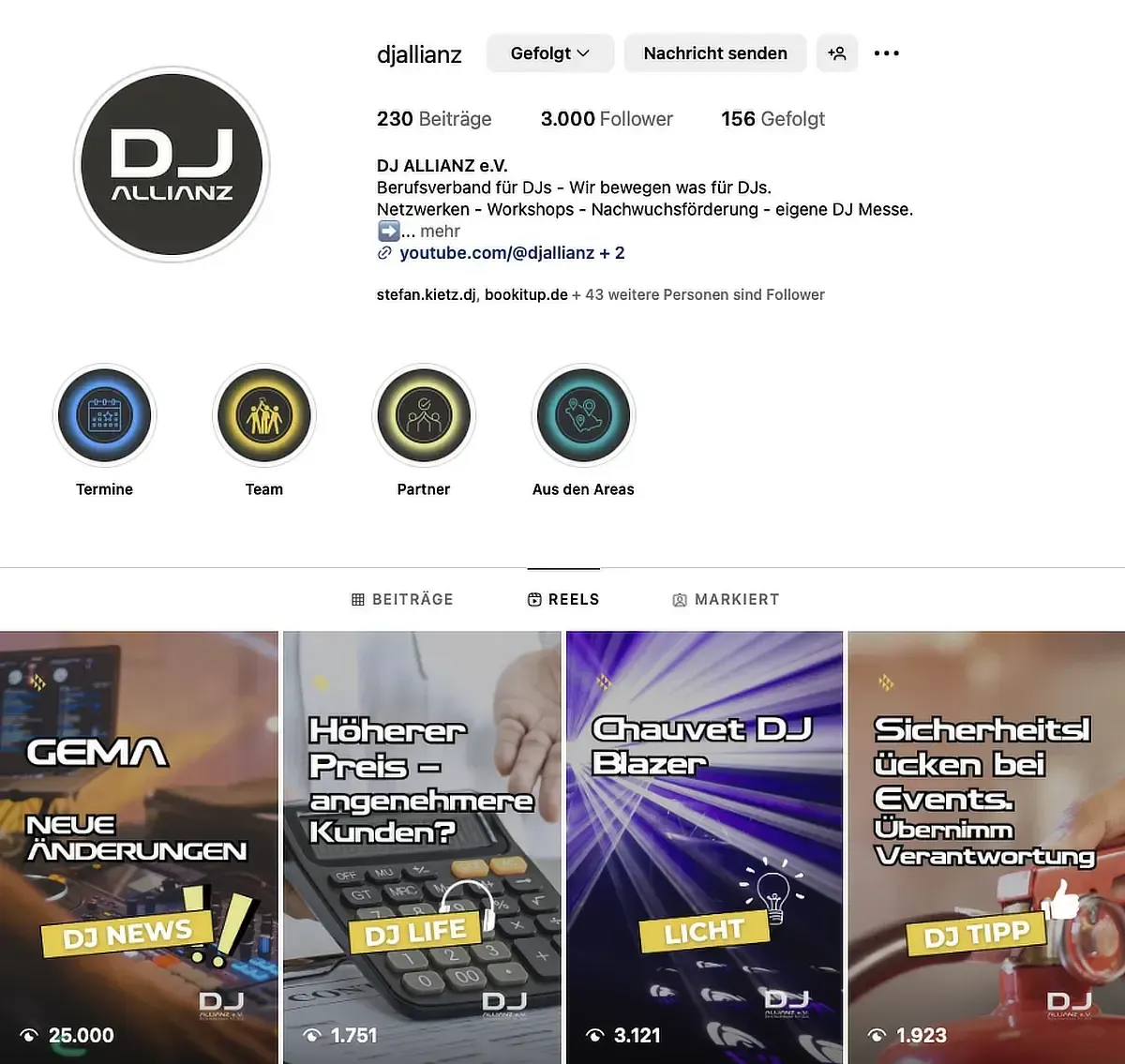 3000 Follower bei Instagram