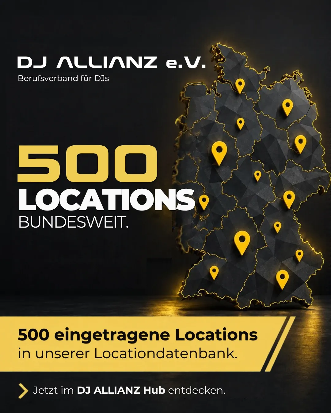 500 Locations in unserer Location-Datenbank