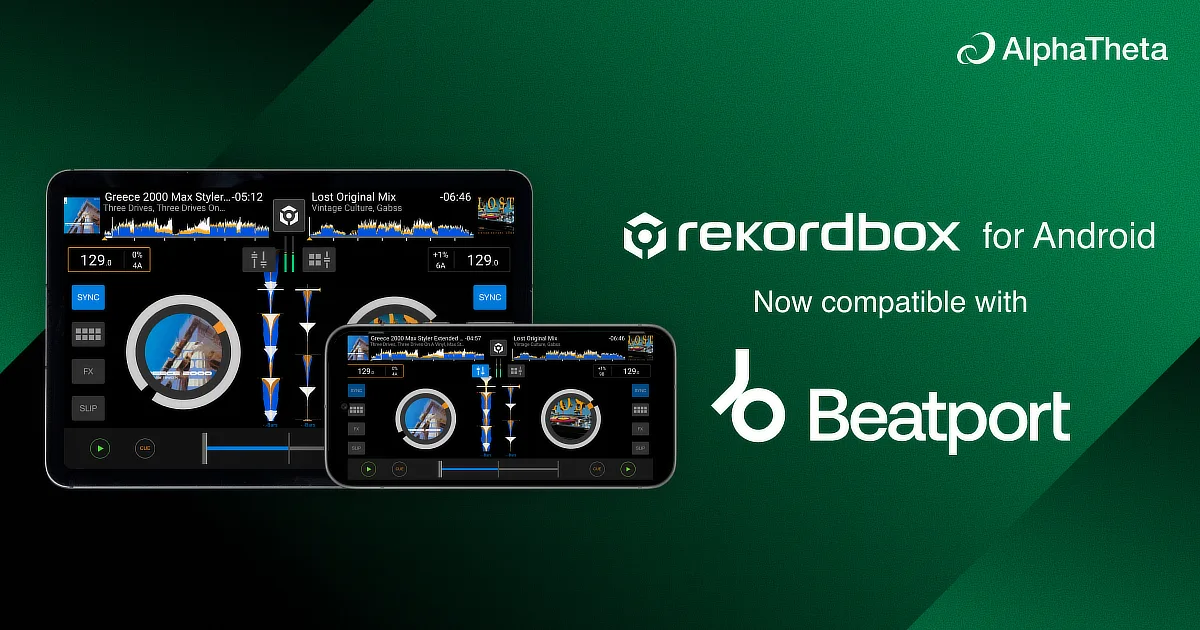 reckordbox integriert für Android Gerade nun Beatport Streaming