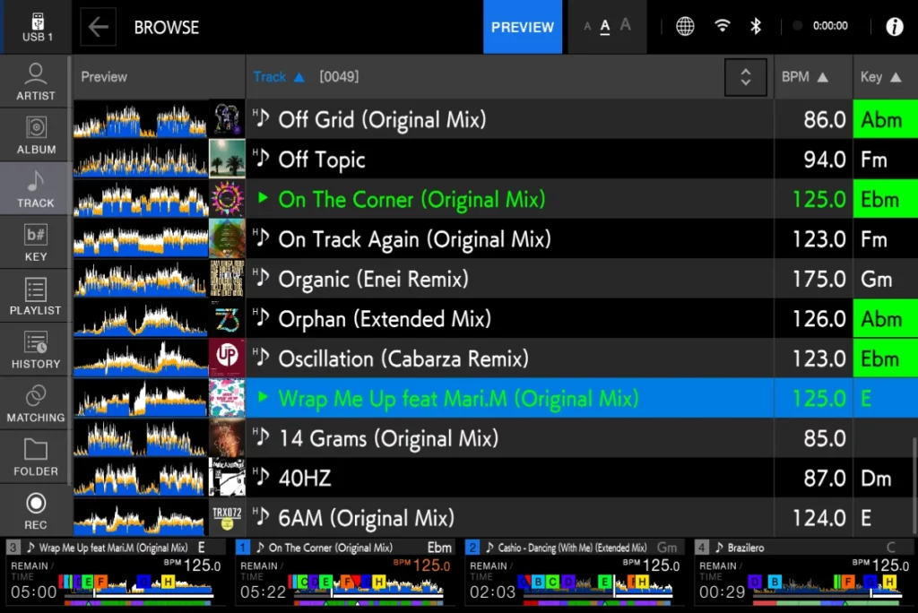 Tracks XDJ-AZ