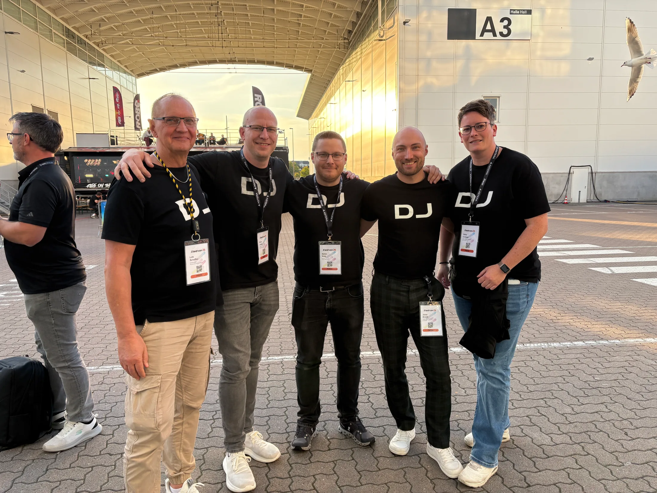 Lutz, Oli, Stefan, Jonas und Tilly - Vorstand der DJ ALLIANZ e.V. auf der Leat con